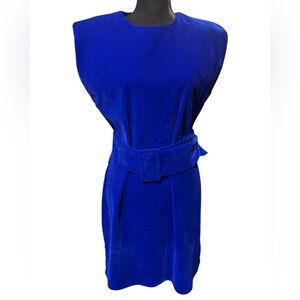 BLUE VELVET NA-KD MINI DRESS SLEEVELESS PARTY HOLIDAY NEW YEARS EVE SZ MEDIUM